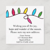 Ich habe Weihnachtsbaumleuchten verschoben Begleitkarte (Rückseite)