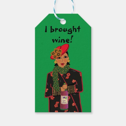 Ich habe Wein gemacht! Geschenkanhänger (Vorderseite)