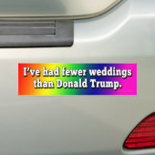 Ich habe weniger Hochzeiten als Donald Trump Autoaufkleber (Auf Auto)