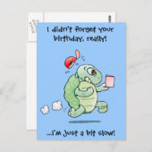 Ich habe wirklich deinen Geburtstag nicht vergesse Postkarte (Vorne/Hinten)