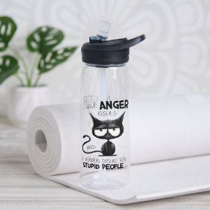 Ich habe Wutprobleme Lustiges Katzenliebhaber-Gesc Trinkflasche