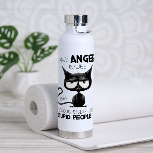 Ich habe Wutprobleme Lustiges Katzenliebhaber-Gesc Trinkflasche