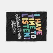 Ich habe Zeit, das Bewusstsein für psychische Gesu Fleecedecke (Vorderseite (Horizontal))