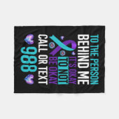 Ich habe Zeit, das Bewusstsein für Suizidpräventio Fleecedecke (Vorderseite (Horizontal))