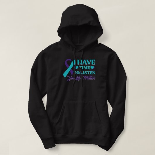 Ich habe Zeit, das Bewusstsein für Suizidpräventio Hoodie (Design vorne)
