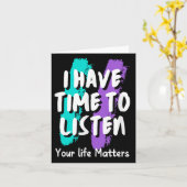 Ich habe Zeit, das Bewusstsein für Suizidpräventio Karte (Gelbe Blume)