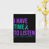 Ich habe Zeit, das Bewusstsein für Suizidpräventio Karte (Gelbe Blume)