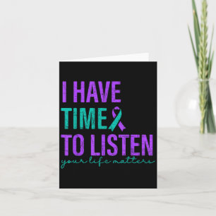 Ich habe Zeit, das Bewusstsein für Suizidpräventio Karte