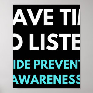 Ich habe Zeit, das Bewusstsein für Suizidpräventio Poster