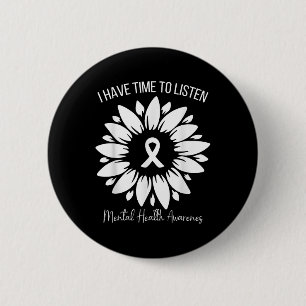Ich habe Zeit, dem Bewusstsein für psychische Gesu Button