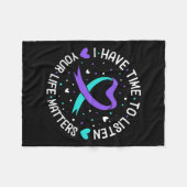 Ich habe Zeit, dem Bewusstsein für Selbstmord zuzu Fleecedecke (Vorderseite (Horizontal))