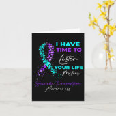 Ich habe Zeit, dem Bewusstsein für Selbstmord zuzu Karte (Gelbe Blume)