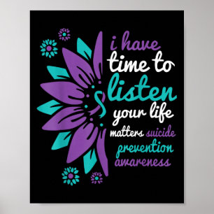 Ich habe Zeit, mir dein Leben auf die Suizidpräven Poster