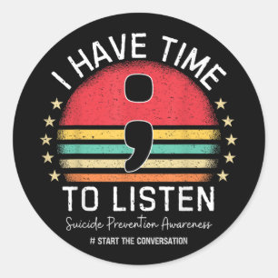 Ich habe Zeit, mir die psychische Gesundheit von S Runder Aufkleber