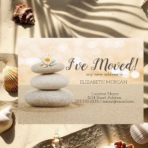 Ich habe Zen Stones Lotus Sand neue Adresse versch Ankündigungspostkarte