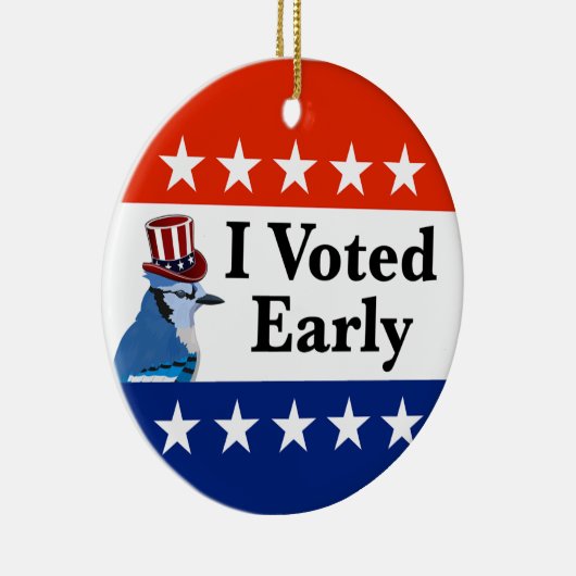 Ich habe zu Beginn der Wahlen 2026 abgestimmt Keramik Ornament (Rechts)