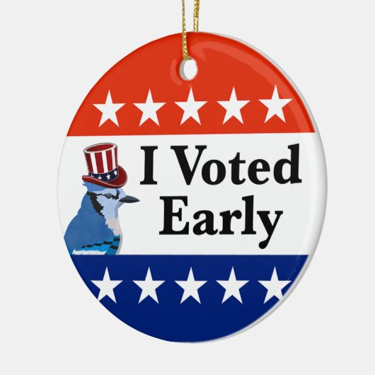 Ich habe zu Beginn der Wahlen 2026 abgestimmt Keramik Ornament (Links)