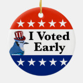 Ich habe zu Beginn der Wahlen 2026 abgestimmt Keramik Ornament (Hinten)