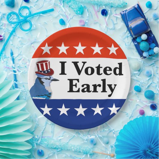 Ich habe zu Beginn der Wahlen 2026 abgestimmt Pappteller (Party)