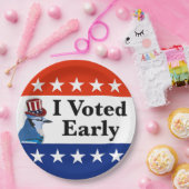 Ich habe zu Beginn der Wahlen 2026 abgestimmt Pappteller (Party)