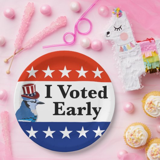 Ich habe zu Beginn der Wahlen 2026 abgestimmt Pappteller (Party)