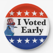 Ich habe zu Beginn der Wahlen 2026 abgestimmt Pappteller (Vorderseite)