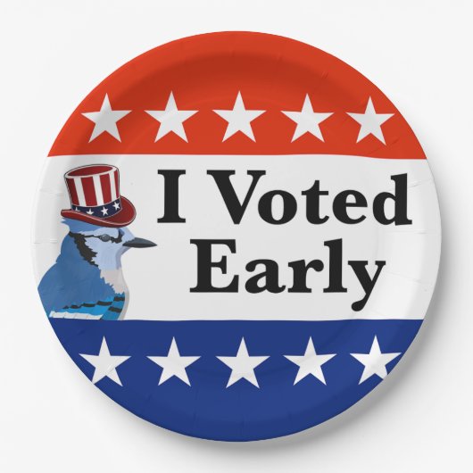 Ich habe zu Beginn der Wahlen 2026 abgestimmt Pappteller (Vorderseite)