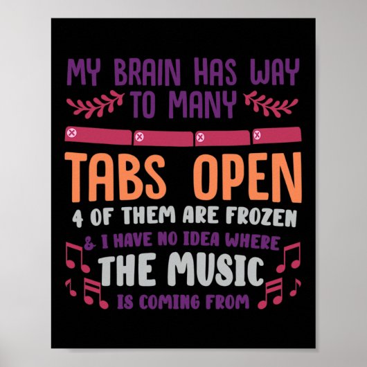 Ich habe zu viele Tabs geöffnet oder psychische Ge Poster (Vorne)