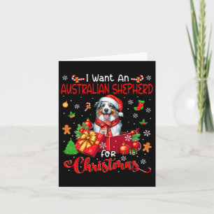 Ich habe zu Weihnachten einen australischen Hirten Karte