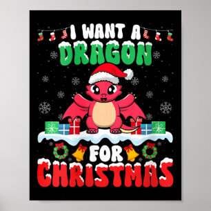 Ich habe zu Weihnachten einen Drachen Gewollt - Dr Poster