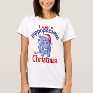 Ich habe zu Weihnachten einen Hippopotamus gewollt T-Shirt