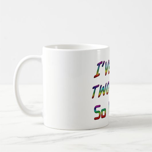 Ich habe zwei Mammen, so was? Zitat-Typografie Kaffeetasse (Links)