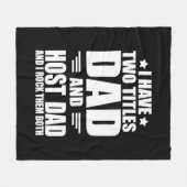 Ich habe zwei Titel Beste Gastväter Ideen Tag Fleecedecke (Vorderseite (Horizontal))