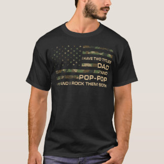 Ich habe zwei Titel Dad und Opa Vatertag T-Shirt