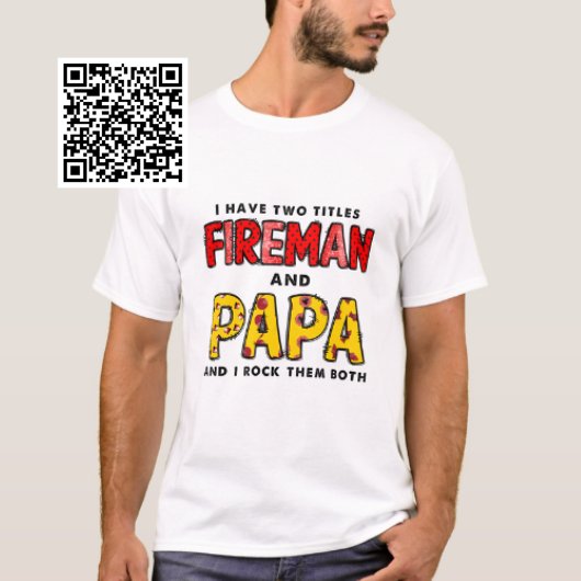 Ich habe zwei Titel Feuerwehrmann und Papa T-Shirt