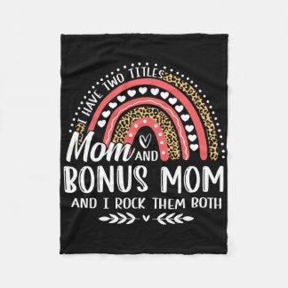 Ich habe zwei Titel Mama Bonus Mama Muttertag Leop Fleecedecke