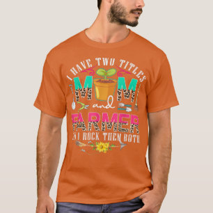 Ich habe zwei Titel Mama und Bauer Niedlich Leopar T-Shirt