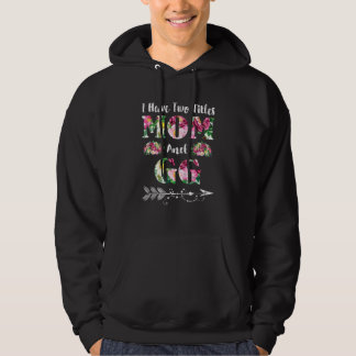 Ich habe zwei Titel Mama und g Blume Muttertag Hoodie
