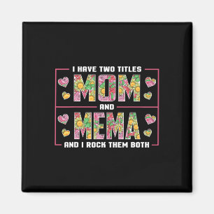Ich habe zwei Titel Mama und Mema Geschenke Memmüt Magnet