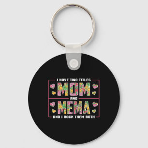 Ich habe zwei Titel Mama und Mema Geschenke Memmüt Schlüsselanhänger