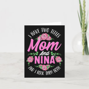 Ich habe zwei Titel Mama und Nina Niedlichen Mütte Karte