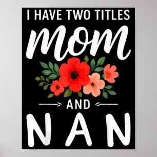 Ich habe zwei Titel Mama und Oma Muttertag Oma Poster