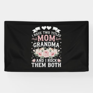 Ich habe zwei Titel Mama und Oma Niedlich Mütter T Banner