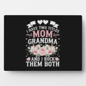 Ich habe zwei Titel Mama und Oma Niedlich Mütter T Fotoplatte (Vorderseite)