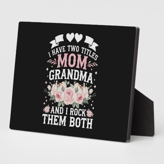 Ich habe zwei Titel Mama und Oma Niedlich Mütter T Fotoplatte (Seite)