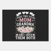Ich habe zwei Titel Mama und Oma Niedlich Mütter T Geschenkpapier Set (Vorderseite)