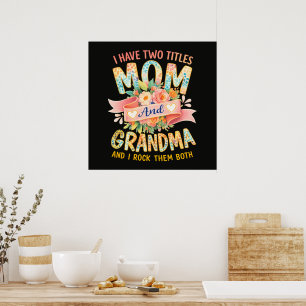 Ich habe zwei Titel Mama und Oma Poster