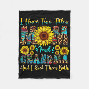 Ich habe zwei Titel Mama und Oma Sonnenblume Mutte Fleecedecke