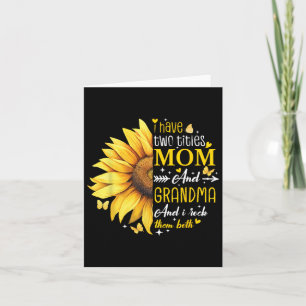 Ich habe zwei Titel Mama und Oma Sonnenblume Mutte Karte