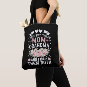 Ich habe zwei Titel Mama und Oma Süßer Muttertag Tasche